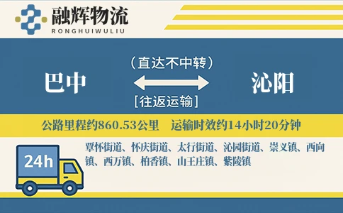 巴中到沁阳物流专线