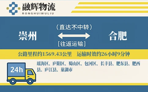 崇州到合肥物流专线